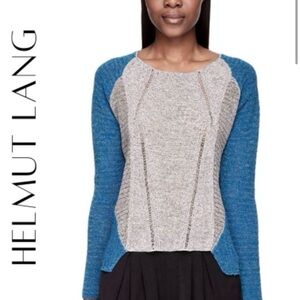 Helmut Lang Transparent Melange
Blue Gray Knit Sweater - Size Small - EUC